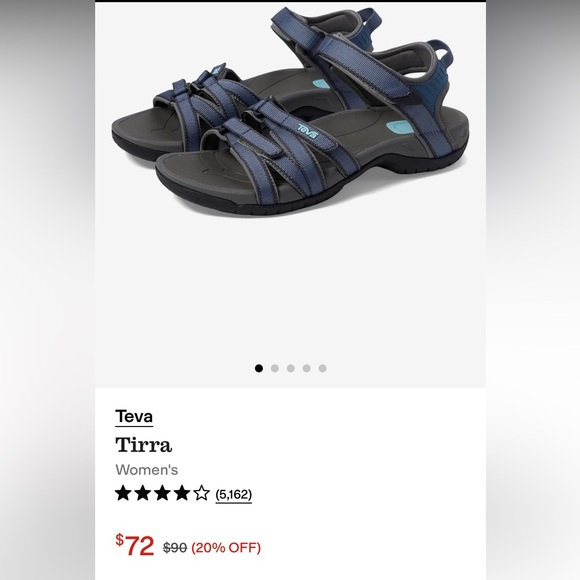 Teva Tirra sandals Bering blue hiking shoes women 7 outdoor Velcro strap navy - Picture 2 of 16